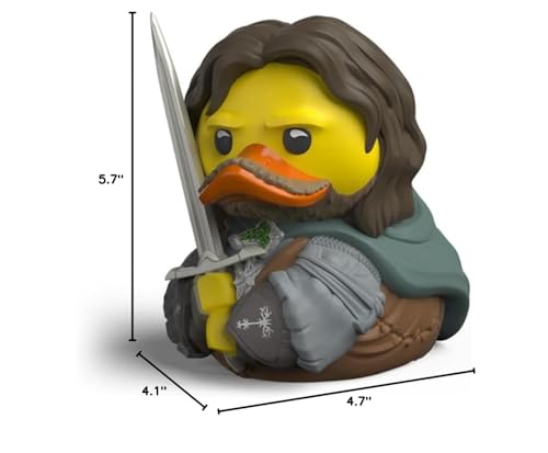 TUBBZ Aragorn duck artwork with other cosplaying figures in display