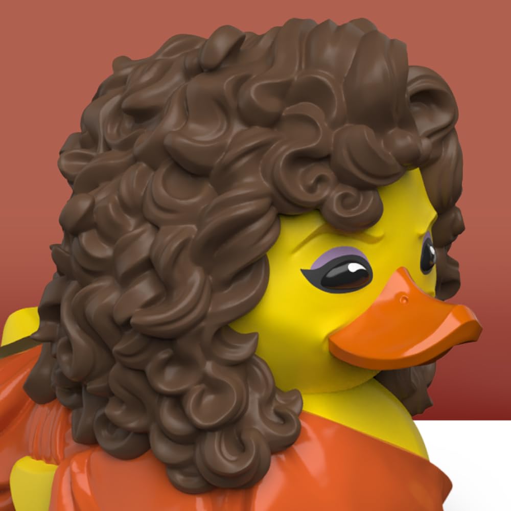 TUBBZ Dana Barrett duck stands on desk, shelf, or dashboard.