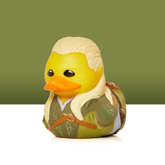 TUBBZ Mini Legolas duck on desk ready for display and conversation starters.
