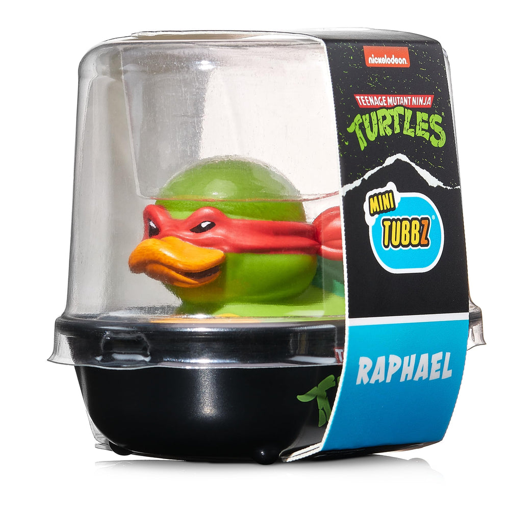 TUBBZ Mini Raphael close-up face highlighting authentic TMNT styling.