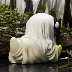 TUBBZ Saruman duck stands 9 cm on shelf or desk.