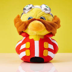 Close-up of soft fabric and stitching on the Dr Eggman plush.