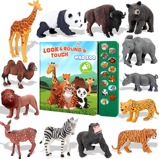Tudoccy Safari Animals tiger figure for imaginative play and vocabulary building.