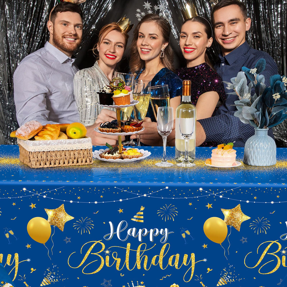 Tudomro birthday tablecloth can double as a bright backdrop for photos.