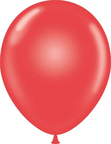 Tuf Tex 11-inch red decorator balloons for dramatic party decor and easy helium arrangements.