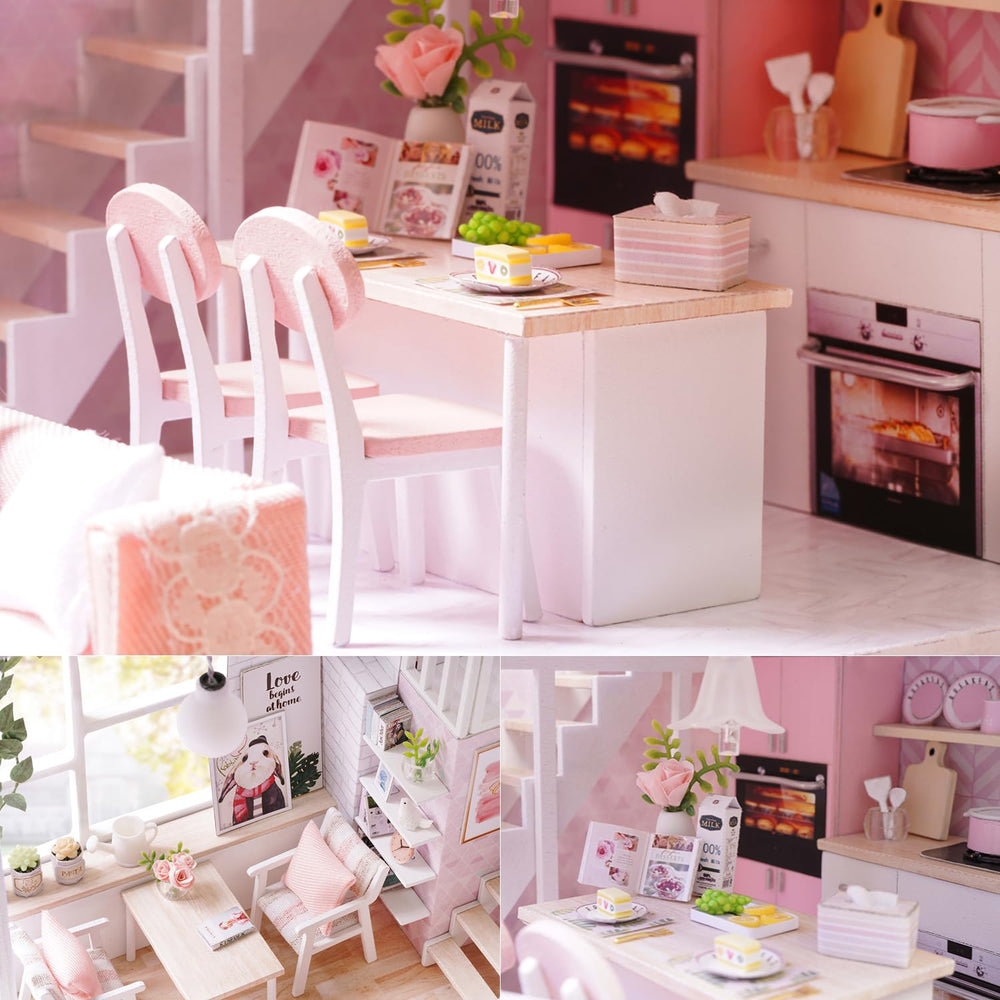 TuKIIE LED light enhances night-time ambiance in the dollhouse