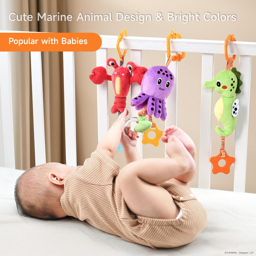 TUMAMA KIDS octopus hanging toy sparks curiosity with bright contrasts.