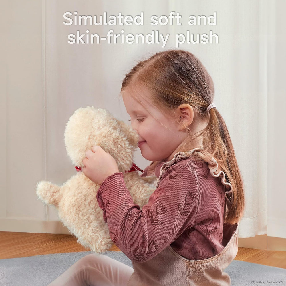TUMAMA KIDS plush puppy soft fur feels gentle to touch