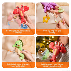 TUMAMA KIDS seahorse hanging toy supports sensory exploration and hand-eye coordination.