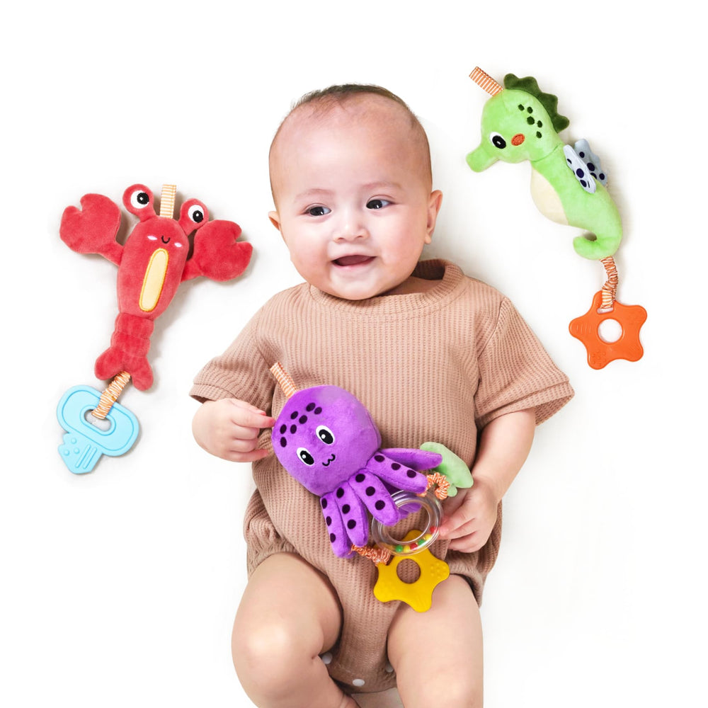 TUMAMA KIDS baby sensory bells encourage auditory development during play.