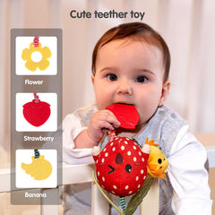 TUMAMA KIDS stroller attachment rings rattle ready to clip onto carriages and carriers.