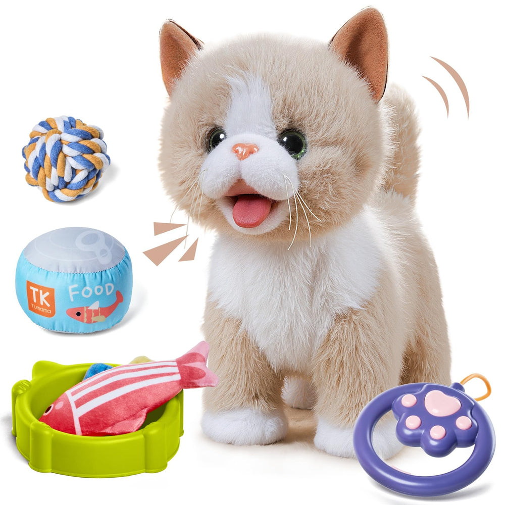 TUMAMA KIDS Walking Talking Cat set in action showcases lifelike motion for imaginative play.