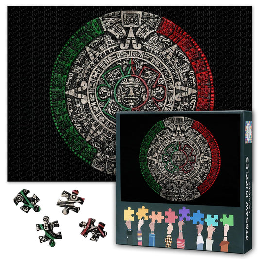 TUMOVO Aztec Sun Stone puzzle box with premium packaging for gifting