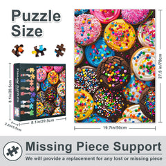 TUMOVO Candyland Cakes puzzle piece interlock closeup shows precise cuts for snug fit.