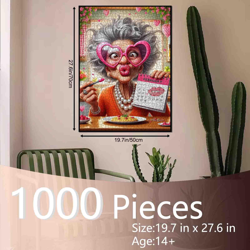 Tumovo old woman kiss painting puzzle offers immersive family activity.