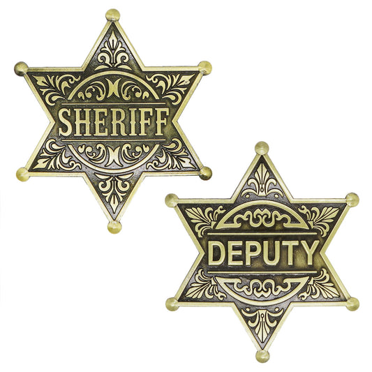 TungminJ sheriff badge front view for authentic western costume