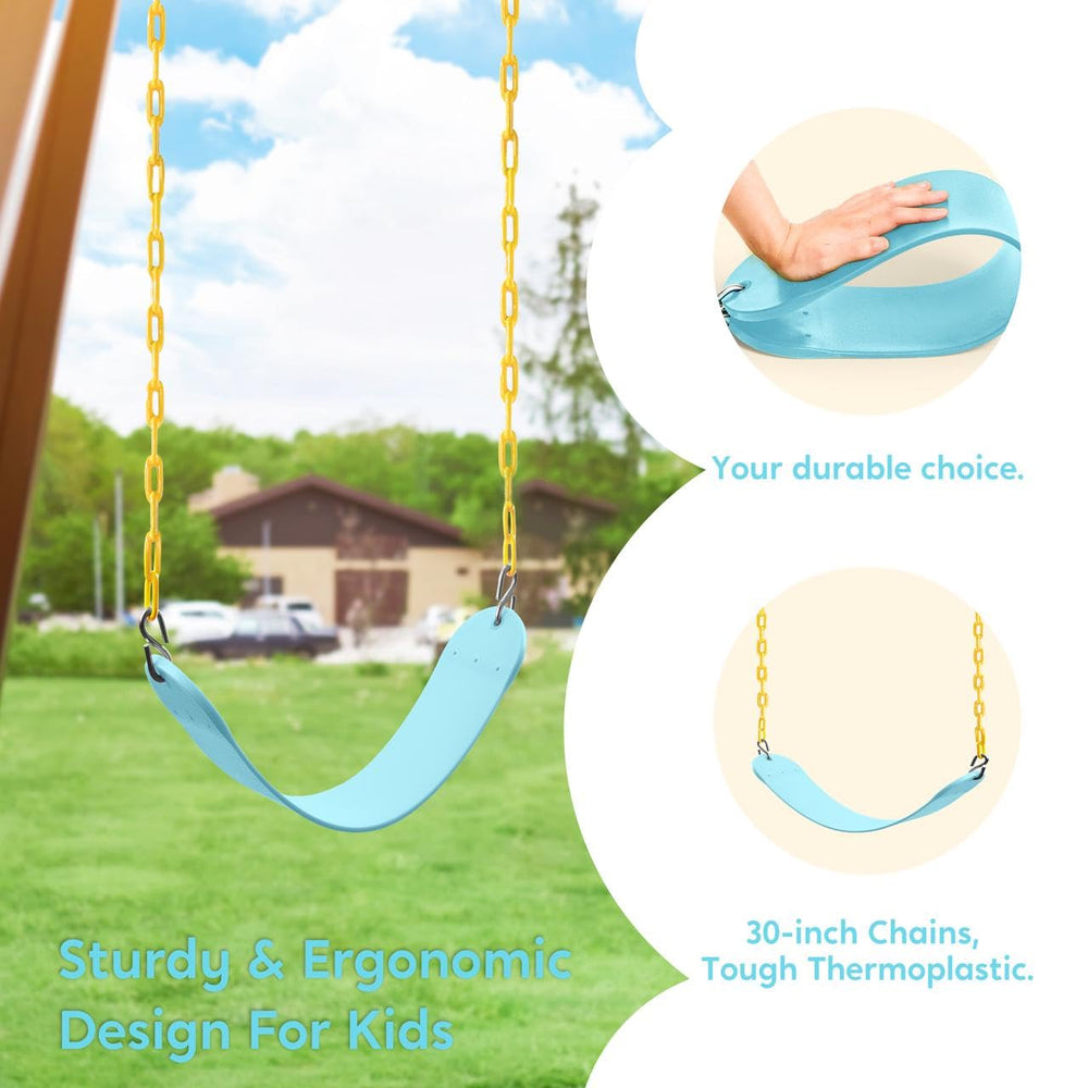 TURFEE swing seat with thermoplastic cover, 30 inches, weather-resistant