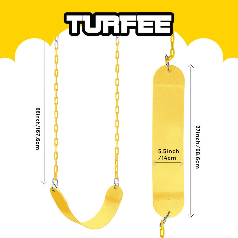 TURFEE yellow swing, ideal gift for classrooms and family play