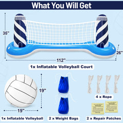 TURNMEON 19-inch volleyball ball for pool games and family play