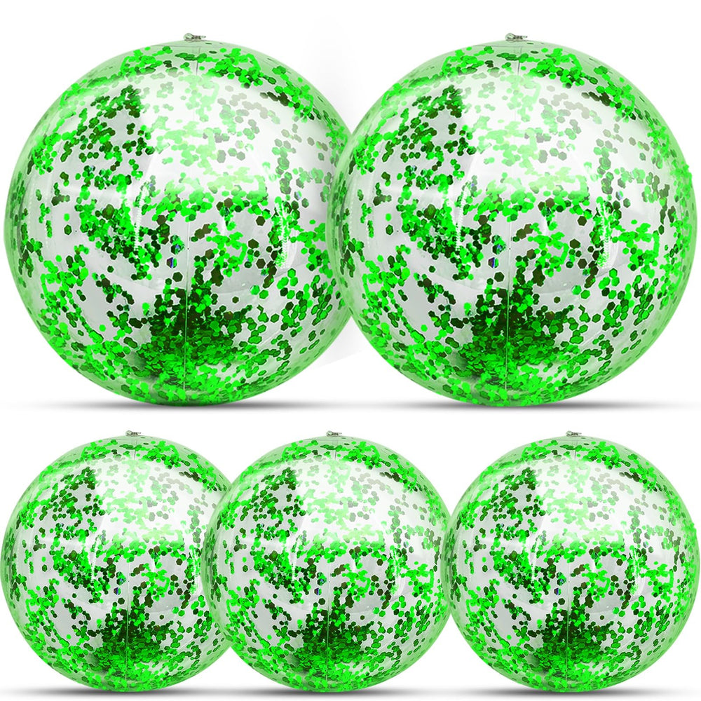 TurnMeon 24-inch glitter beach ball sparkling in sun for vibrant outdoor fun.