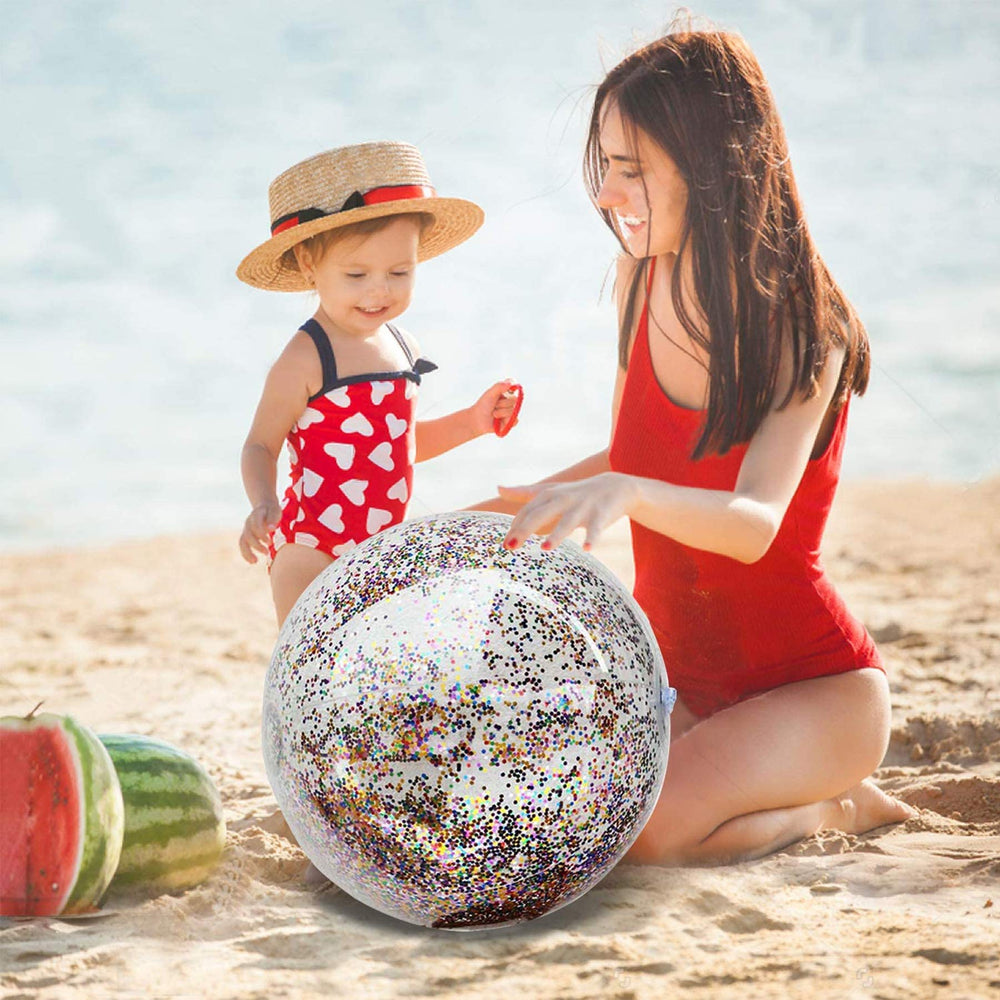 TURNMEON inflatable beach balls inflate quickly and store flat for trips.