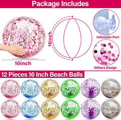 TURNMEON glittery beach ball shines under sun and spotlight.
