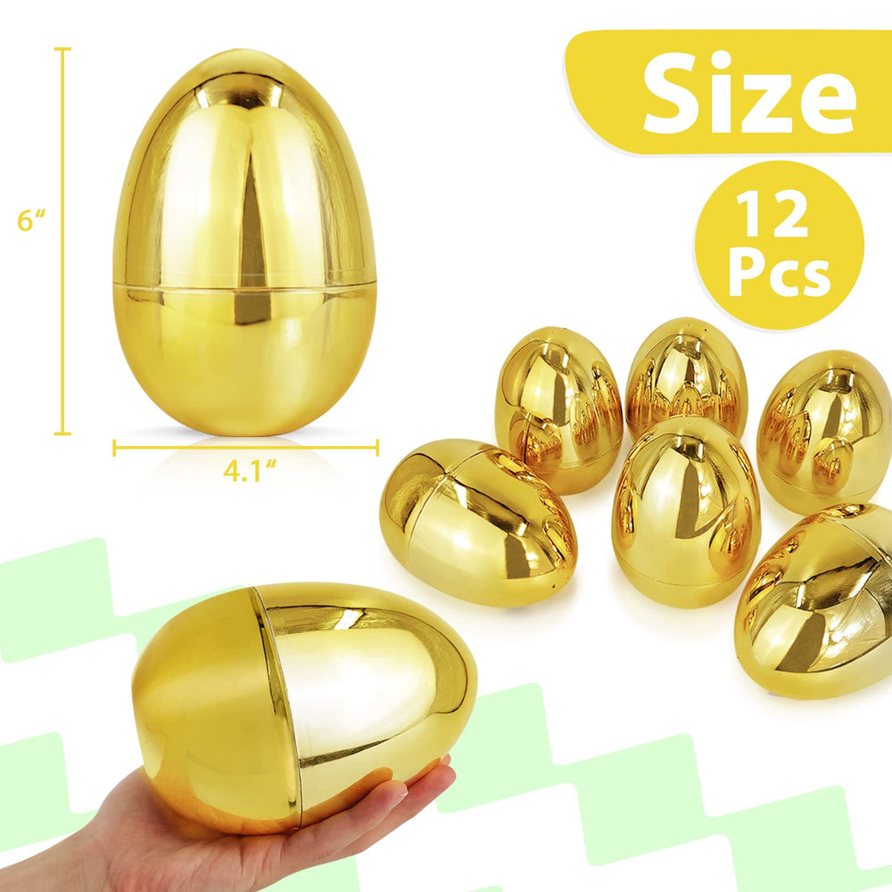 TURNMEON fillable 6-inch Easter egg offers large storage for toys and candies.