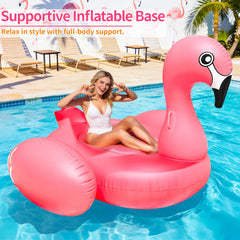 TURNMEON party-ready flamingo pool float for summer gatherings