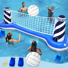 TURNMEON inflatable pool volleyball net for backyard party fun