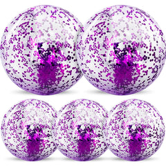 TURNMEON 24-inch sequins beach ball shimmering in sunlight for vibrant poolside fun