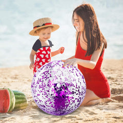 TURNMEON 5-pack sequins beach ball set for group play with family and friends