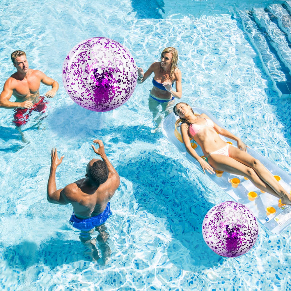 TURNMEON transparent PVC beach balls feel soft and durable for kids' outdoor fun