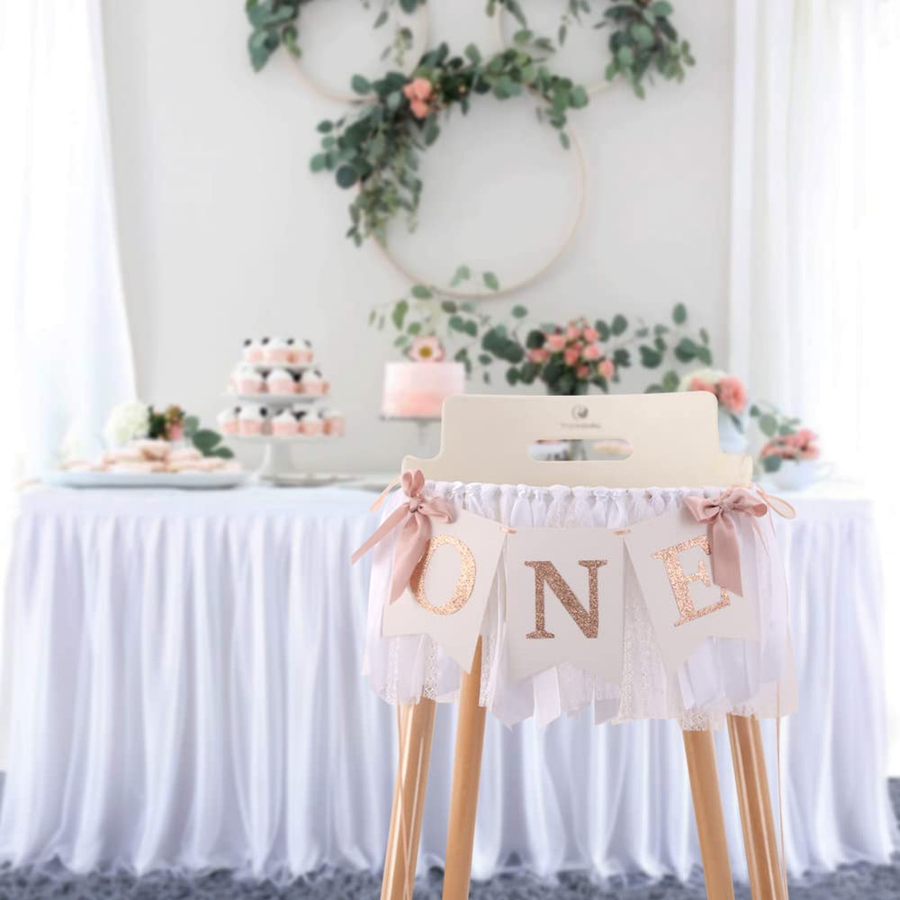TUTOTU 1st birthday banner ready for quick highchair decoration