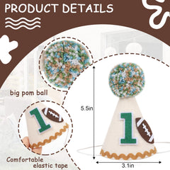 TUTOTU 1st Birthday Football Hat side view, great for party moments