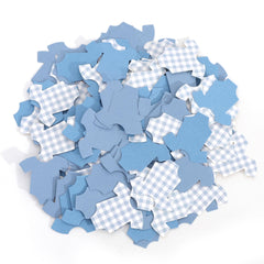 Tutotu blue checkered cake decoration adds charm to celebrations