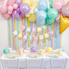 TUTOTU ice cream banner pastel colors create a cheerful ambience.