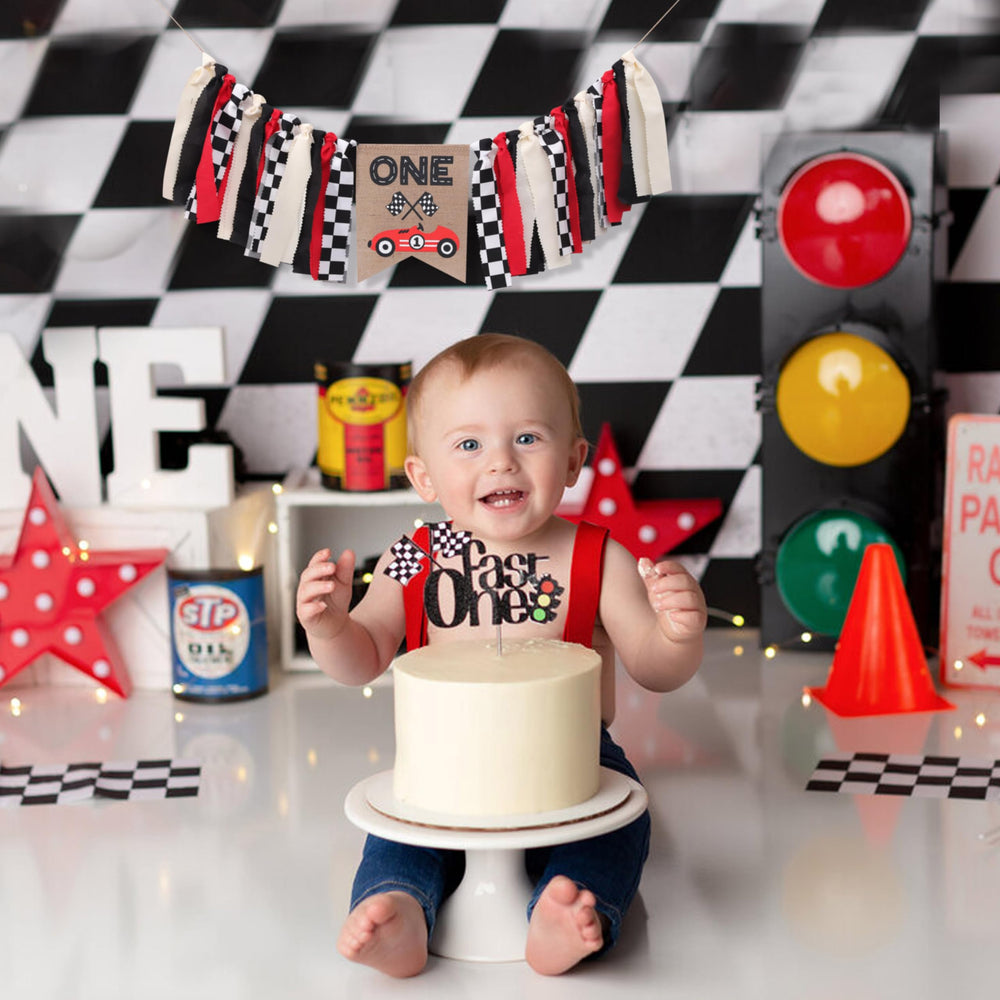 TUTOTU Race Car Birthday Decor easy hanging and reuse across events.