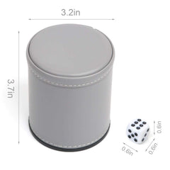 TUZAMA dice set includes six white dice with black pips.