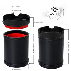 TUZAMA premium PU leather dice cup for durable, stylish game nights.