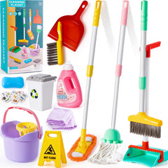 TUZT broom and dustpan set for easy tidying and pretend play
