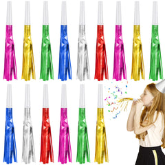 Twavang glitter noise maker close-up with gold fringe for festive ambience.