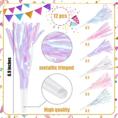 Twavang mermaid-themed noise makers add shimmering flair for graduations.
