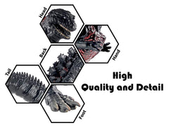 TwCare Shin Godzilla soft vinyl texture detail, durable and lightweight.