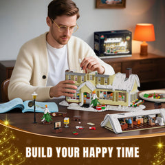 Tweandar holiday dining table and feast scene creates a festive centerpiece display