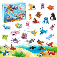 TWERF Ocean Party Favors giant shark model for undersea party activity.