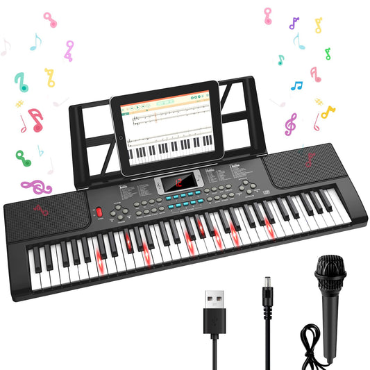 TWFRIC 61-key kids piano keyboard designed for beginners with accessible keys