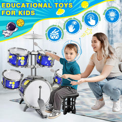 TWFRIC toddler drum set cymbal view encourages sensory exploration and musical curiosity.