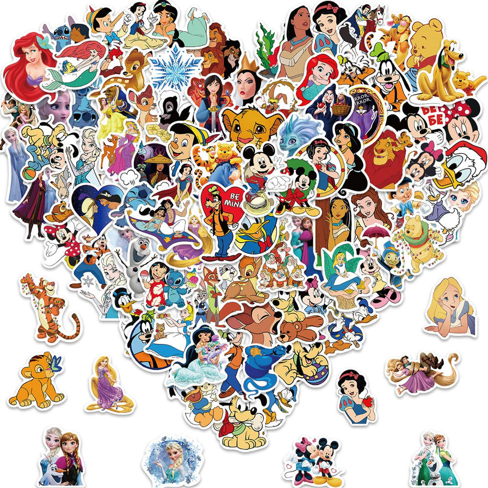 TWGOGOTIC Disney stickers set of 100pcs for water bottles and laptops.