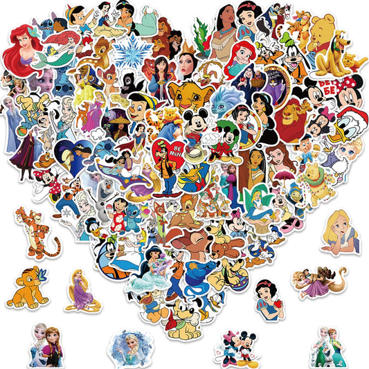 TWGOGOTIC Disney stickers set of 100pcs for water bottles and laptops.