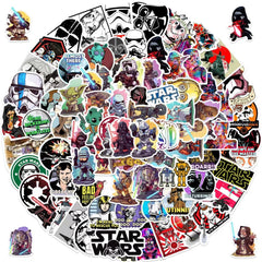 TWGOGOTIC Star Wars stickers pack 100pcs for creative decorating on laptops and bottles.
